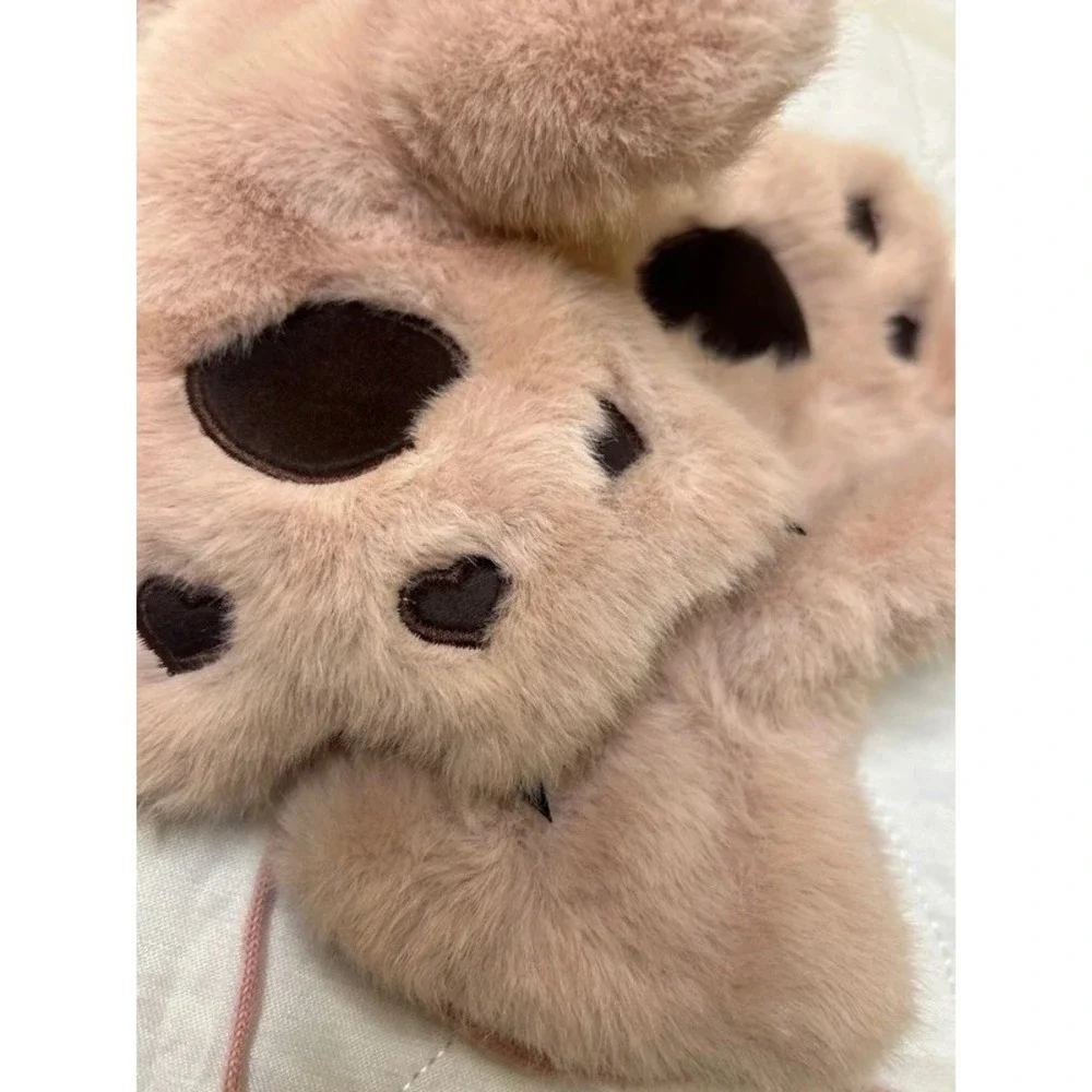 Brand New! Mittens* Faux Fur Cat Paw Gloves Pink